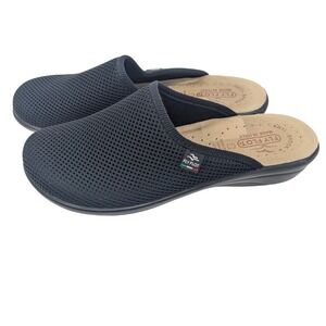 Fly Flot Mesh Clogs Womens 40 9 Black Slip On Comfort Mules Made in Italy Shoes‎